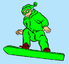 Dibujo Snowboard pintado por cangre