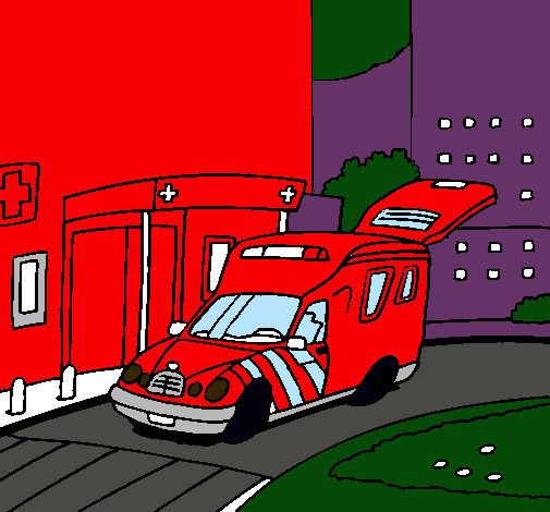 Ambulancia en el hospital