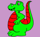 Dibujo Aligátor pintado por dragoncito