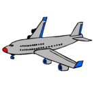 Dibujo Avión de pasajeros pintado por york