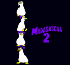 Dibujo Madagascar 2 Pingüinos pintado por estefan