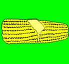 Dibujo Mazorca de maíz pintado por maryferç