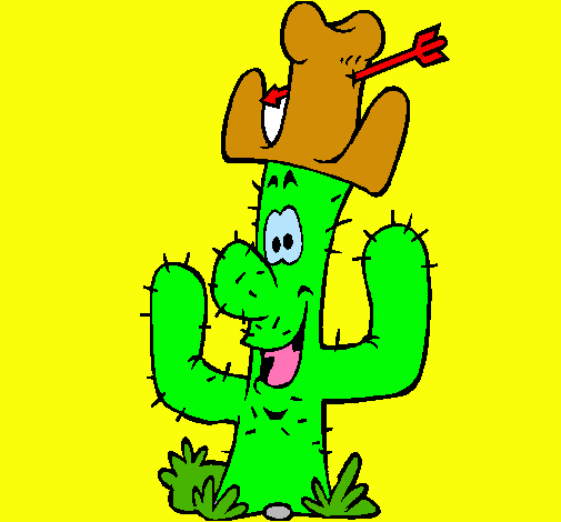 Cactus con sombrero