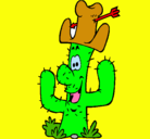 Dibujo Cactus con sombrero pintado por kevinjhytre