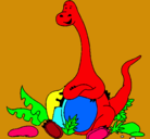 Dibujo Diplodocus sentado pintado por joseph38