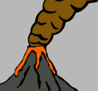 Dibujo Volcán pintado por 0005