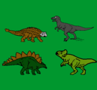 Dibujo Dinosaurios de tierra pintado por brian