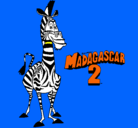 Dibujo Madagascar 2 Marty pintado por victorius