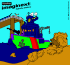 Dibujo Imaginext 10 pintado por policia
