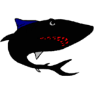 Dibujo Tiburón pintado por lantiu