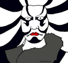 Dibujo Kabuki pintado por gutierrez