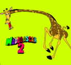 Dibujo Madagascar 2 Melman 2 pintado por seni