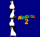 Dibujo Madagascar 2 Pingüinos pintado por cangrajitos