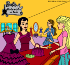 Dibujo Barbie en una tienda de ropa pintado por StarClaudia
