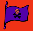 Dibujo Bandera pirata pintado por bandera32341