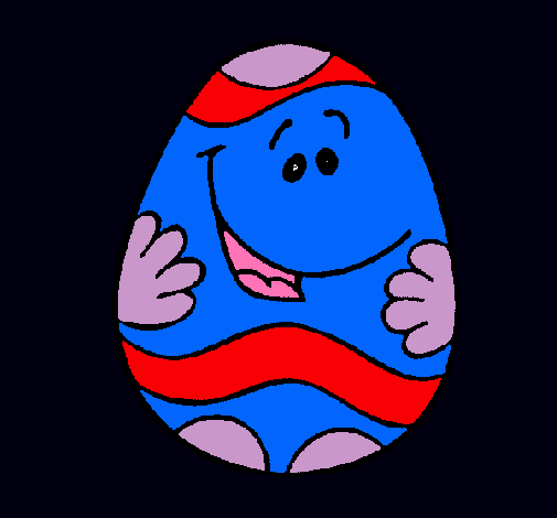 Dibujo Huevo de pascua feliz pintado por anitin