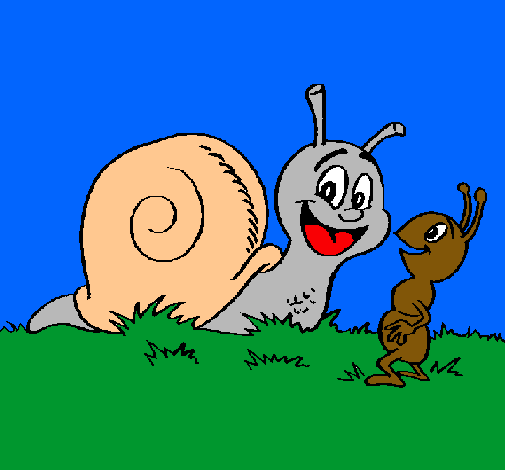 Caracol y hormiguita