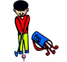 Dibujo Jugador de golf II pintado por lucaaaaaaaaa