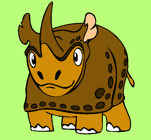 Dibujo Rinoceronte pintado por anahis