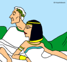 Dibujo César y Cleopatra pintado por JULIAJULIA8