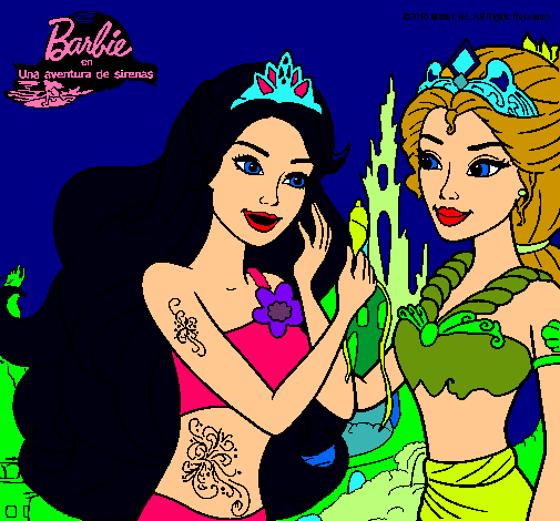 Barbie se despiede de la reina sirena