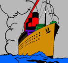 Dibujo Barco de vapor pintado por amer