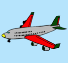Dibujo Avión de pasajeros pintado por aeromexico