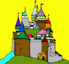 Dibujo Castillo medieval pintado por tururu253
