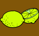 Dibujo limón pintado por icarlyguapa