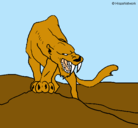 Dibujo Tigre con afilados colmillos pintado por millorty6u