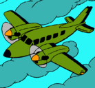 Dibujo Avioneta pintado por militar