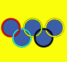 Dibujo Anillas de los juegos olimpícos pintado por Hoto