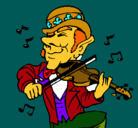 Dibujo Duende tocando el violín pintado por jajajajajaja