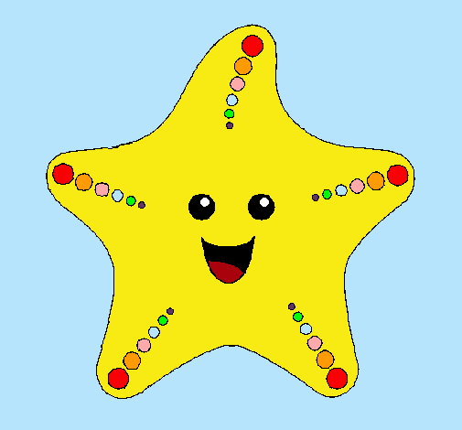 Dibujo Estrella de mar pintado por anahis