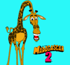 Dibujo Madagascar 2 Melman pintado por fiamma