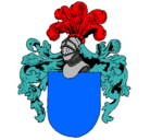 Dibujo Escudo de armas y casco pintado por anthonoi