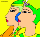 Dibujo Ramsés y Nefertiti pintado por Loredanapop