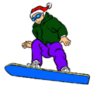 Dibujo Snowboard pintado por jbvngfcjnmfg