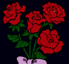 Dibujo Ramo de rosas pintado por luiiitha
