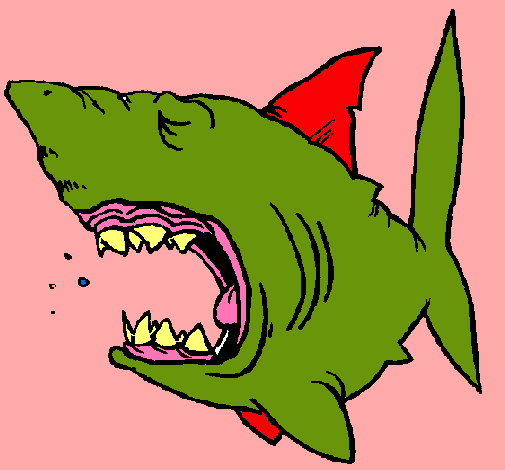 Dibujo Tiburón pintado por emicaqui
