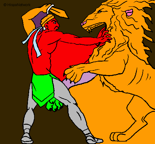 Gladiador contra león