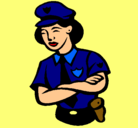 Dibujo Mujer policía pintado por celina