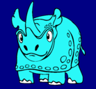 Dibujo Rinoceronte pintado por dinoseronte