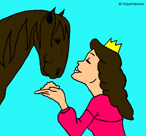 Dibujo Princesa y caballo pintado por Sajarav