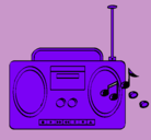 Dibujo Radio cassette 2 pintado por ZIUROMERO