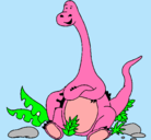 Dibujo Diplodocus sentado pintado por nenasturux