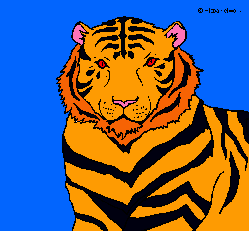 Dibujo Tigre pintado por emicaqui