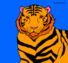 Dibujo Tigre pintado por emicaqui