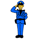 Dibujo Policía saludando pintado por milagrosabigail