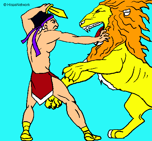 Gladiador contra león